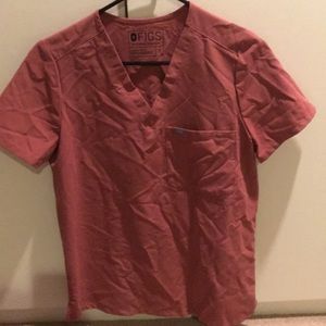 FIGS Catarina mauve scrub top small